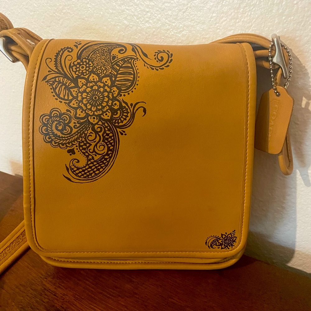 Hand Painted Vintage Coach Legacy Flap Bag